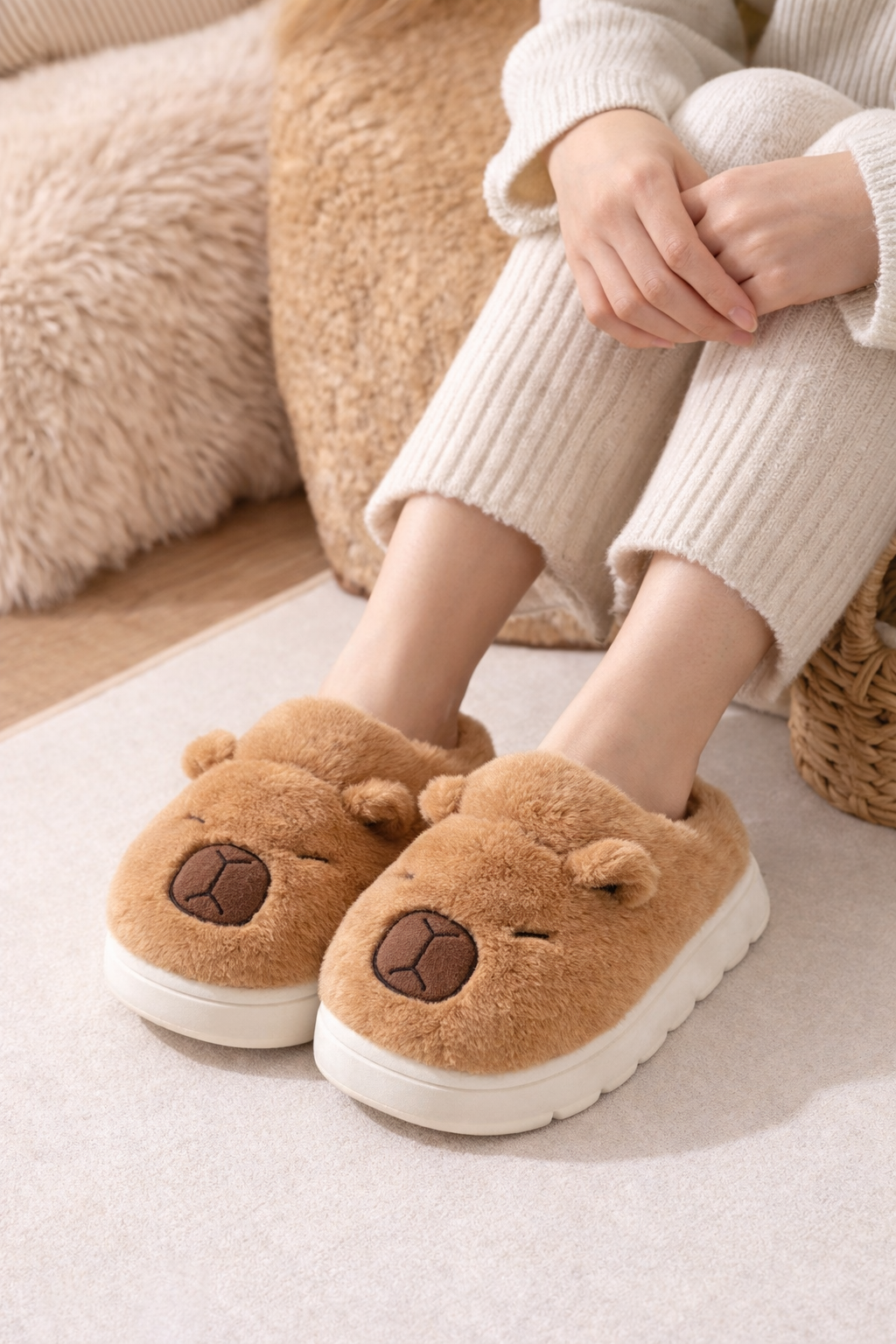 Cozy Capybara Home Slippers