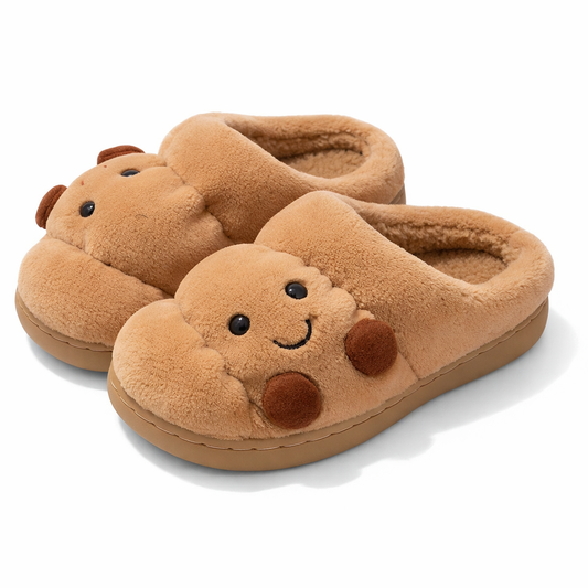 Warm Furry Croissant Slippers