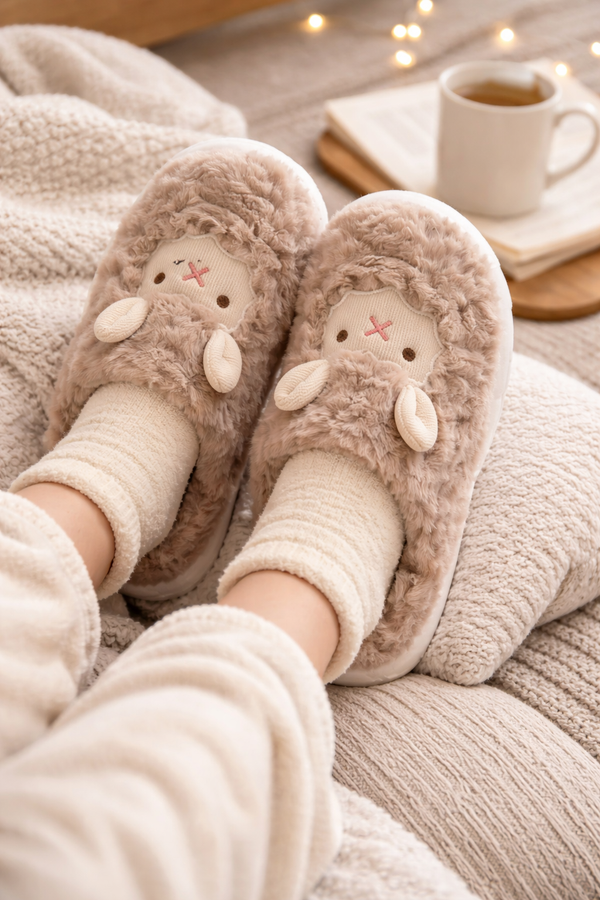 Fluffy Sheep Slippers