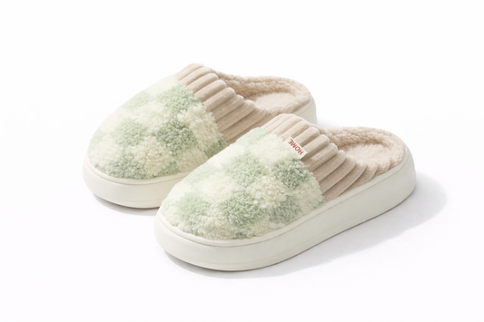 Cozy Winter Plaid Slippers
