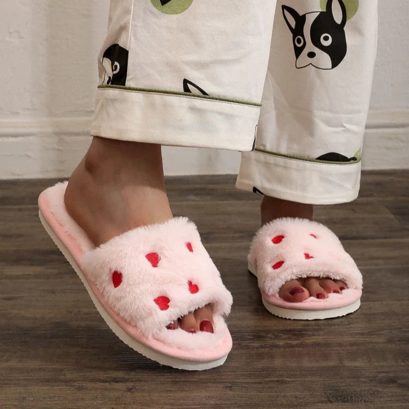Cozy Heart Home Slippers