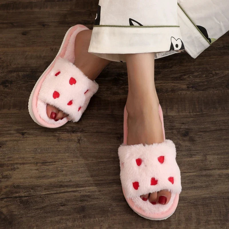 Cozy Heart Home Slippers