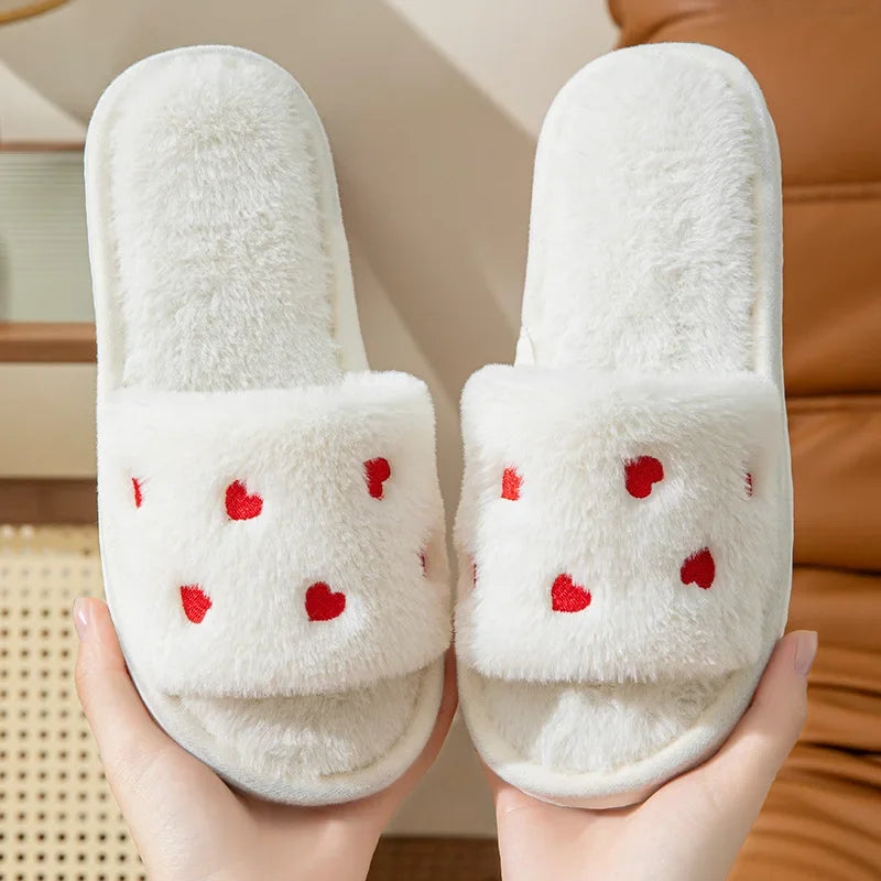 Cozy Heart Home Slippers