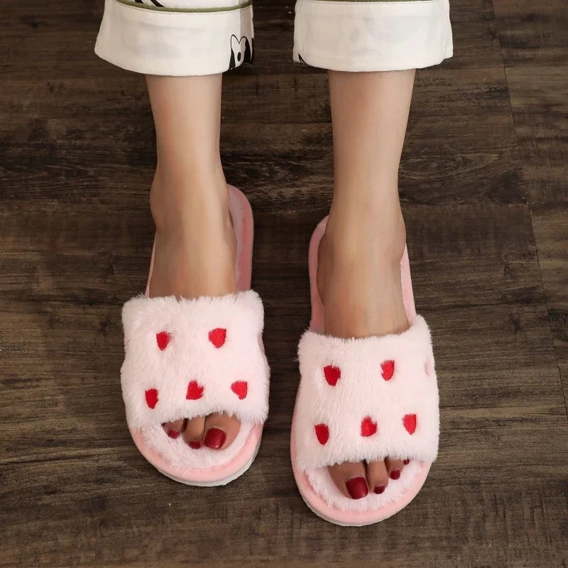 Cozy Heart Home Slippers