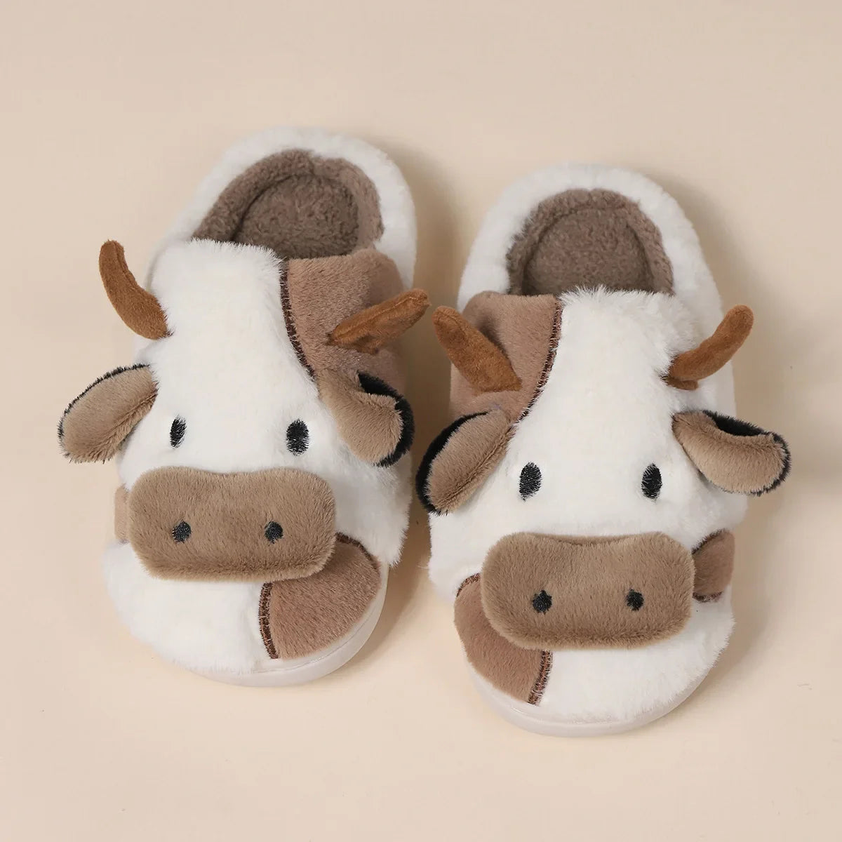 Cozy Cow Furry Slippers