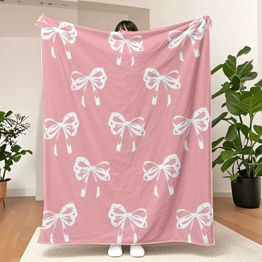 Pink Bow Cozy Blanket