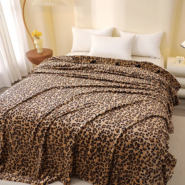 Cozy Leopard Print Blanket