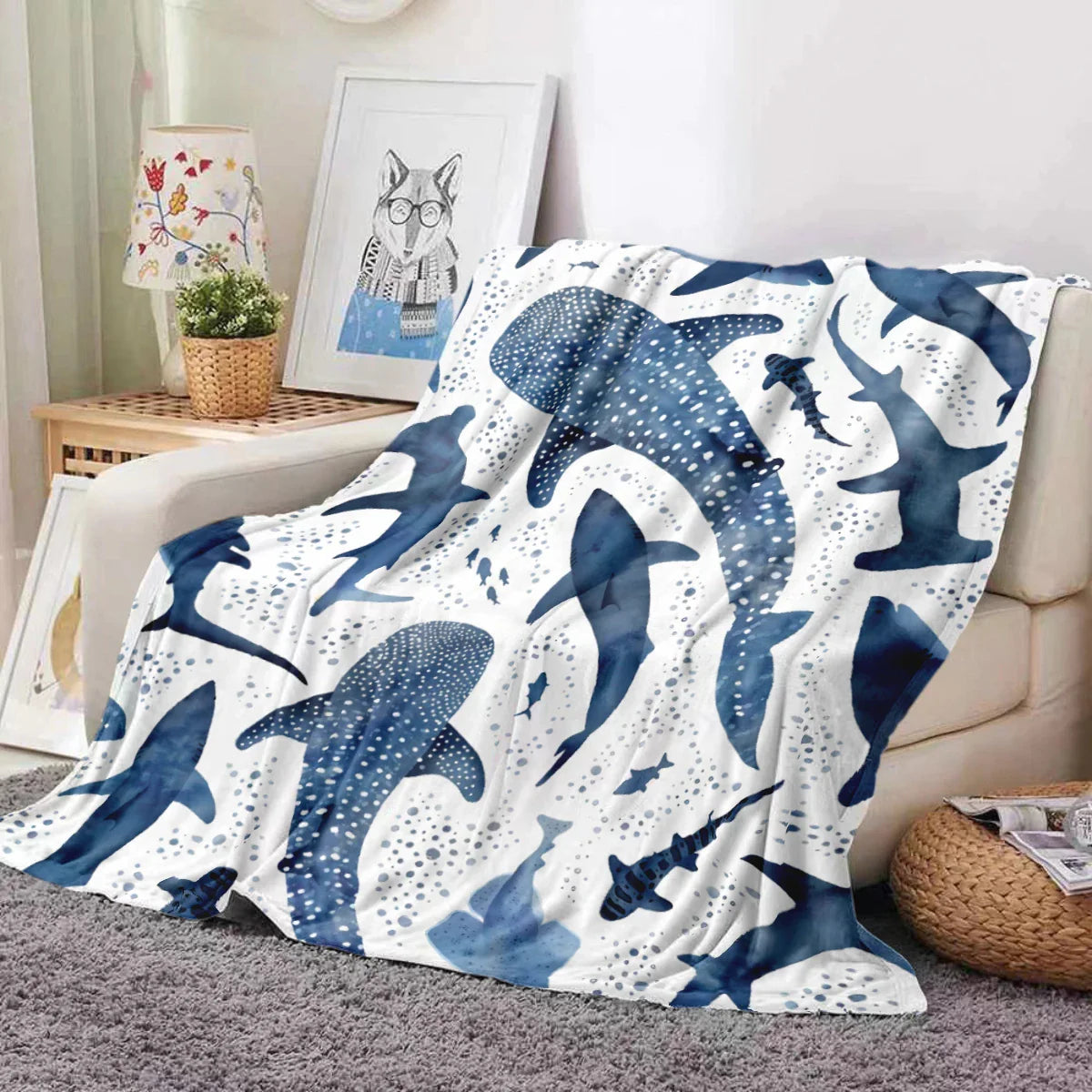 Cozy Shark Adventure Blanket